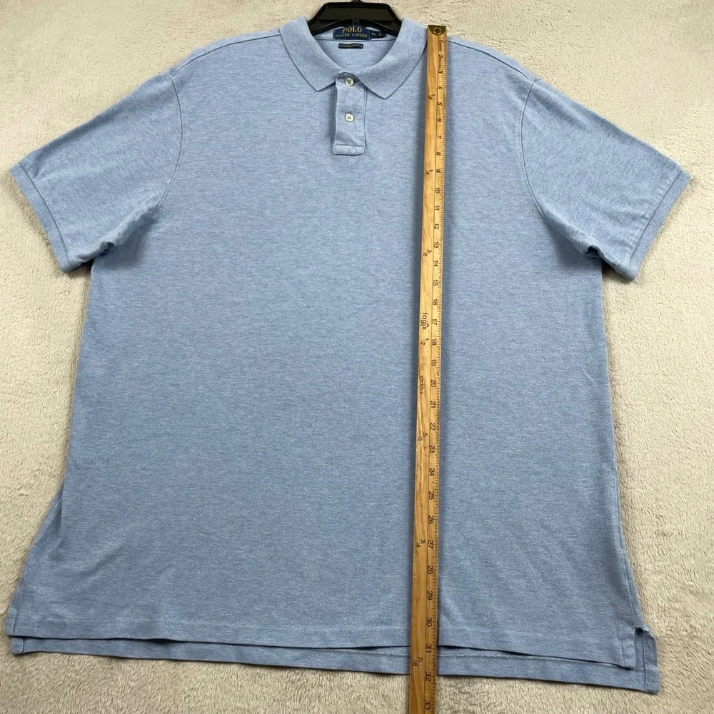 Polo Ralph Lauren Shirt Mens XL Blue Black Pony Slim Fit Short Sleeve Office